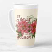 Jesus ist der Grund für die Jahreszeit Milchtasse (Linke Ecke)