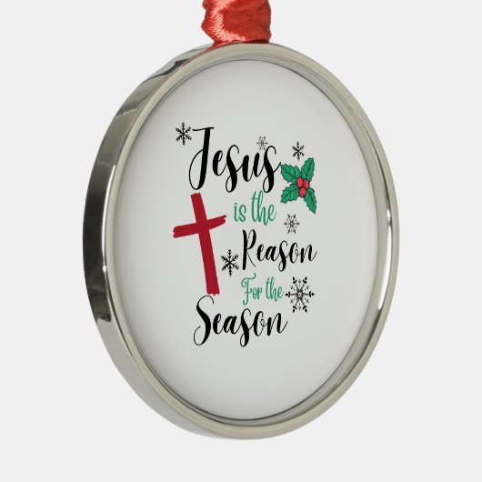 Jesus ist der Grund für die Jahreszeit Ornament Aus Metall (Rechts)