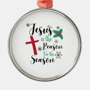 Jesus ist der Grund für die Jahreszeit Ornament Aus Metall