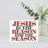 Jesus ist der Grund für die Jahreszeit Postkarte (Stehend Vorderseite)