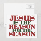 Jesus ist der Grund für die Jahreszeit Postkarte (Vorne/Hinten)