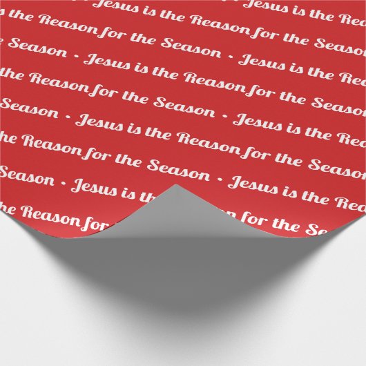 Jesus ist der Grund für die Jahreszeit Rot Geschenkpapier (Ecke)