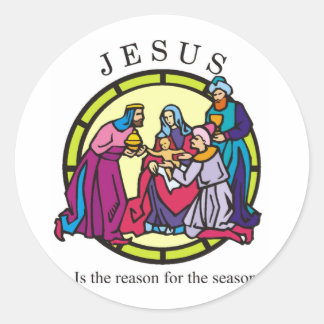 Jesus ist der Grund für die Jahreszeit Runder Aufkleber