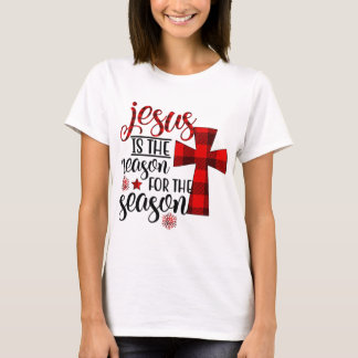 Jesus ist der Grund für die Karierte Weihnachtszei T-Shirt