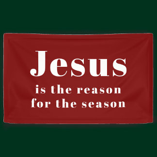 Jesus ist der Grund für die rote Weihnachtszeit Banner
