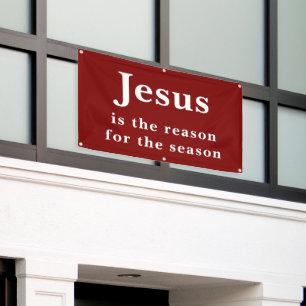 Jesus ist der Grund für die rote Weihnachtszeit Banner