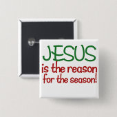 Jesus ist der Grund für die Saison Button (Vorne & Hinten)