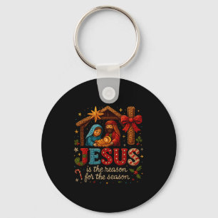 Jesus ist der Grund für die Saison Garn Häkeln Kun Schlüsselanhänger