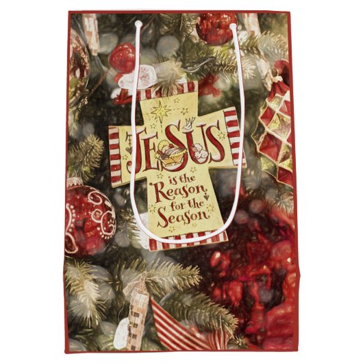Jesus ist der Grund für die Saison Mittlere Geschenktüte (Rückseite)