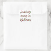 Jesus ist der Grund für die Saison Quadratischer Aufkleber (Tasche)