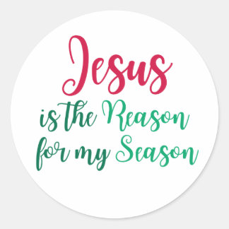 Jesus ist der Grund für die Saison Runder Aufkleber