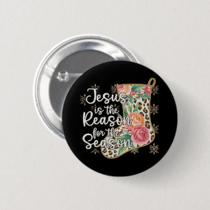 Jesus ist der Grund für die Saison Strumpf Preppy Button