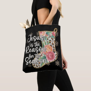 Jesus ist der Grund für die Saison Strumpf Preppy Tasche