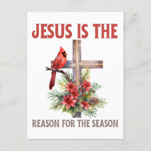 Jesus ist der Grund für die Saison. Weihnachtskart Feiertagspostkarte