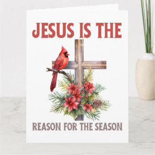 Jesus ist der Grund für die Saison. Weihnachtskart Karte