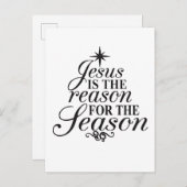 Jesus ist der Grund für die Weihnachtszeit Einladungspostkarte (Vorne/Hinten)