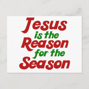 Jesus ist der Grund für die Weihnachtszeit Feiertagspostkarte