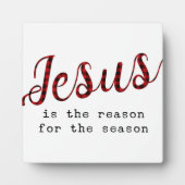 Jesus ist der Grund für die Weihnachtszeit Fotoplatte (Vorderseite)