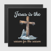 Jesus ist der Grund für die Weihnachtszeit Jesus Magnetkarte (Vorne/Hinten)