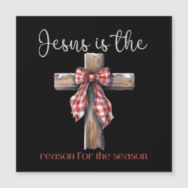 Jesus ist der Grund für die Weihnachtszeit Jesus Magnetkarte