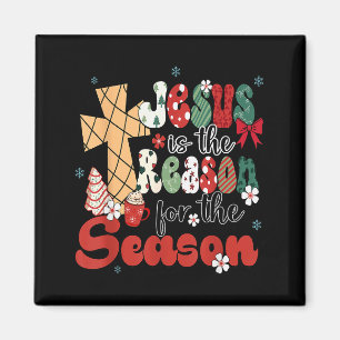 Jesus ist der Grund für die Weihnachtszeit Jesus W Magnet