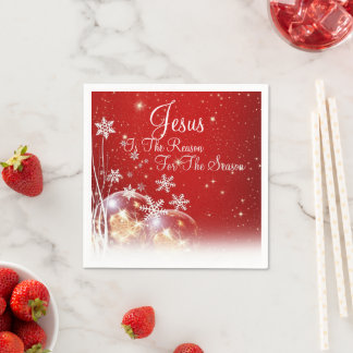 Jesus ist der Grund für die Weihnachtszeit Rot Serviette