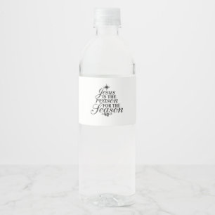 Jesus ist der Grund für die Weihnachtszeit Wasserflaschenetikett