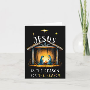Jesus ist der Grund für die Weihnachtszeit Xmas  Karte
