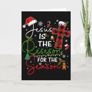 Jesus ist der Grund für die Weihnachtszeit Xmas  Karte