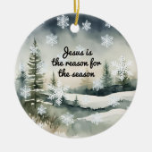 Jesus ist der Grund für die Wintersaison Keramik Ornament (Vorne)