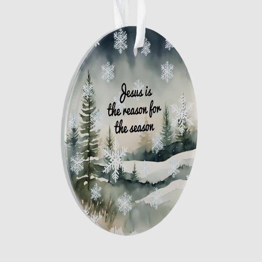 Jesus ist der Grund für die Wintersaison Ornament (Vorderseite)