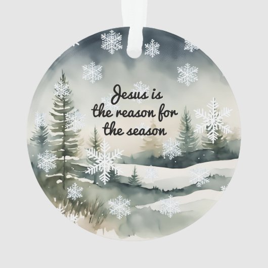 Jesus ist der Grund für die Wintersaison Ornament (Rückseite)
