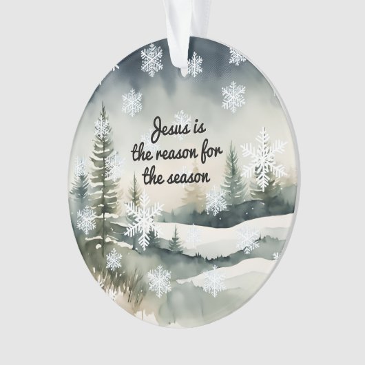 Jesus ist der Grund für die Wintersaison Ornament (Vorderseite)