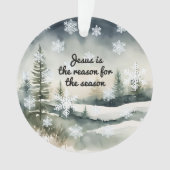 Jesus ist der Grund für die Wintersaison Ornament (Vorderseite)