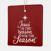 Jesus ist der Grund für diese Jahreszeit Christlic Keramikornament (Links)