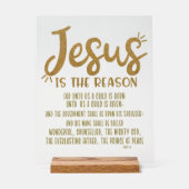 Jesus ist der Grund für Isaiah Verse Weihnachten Acrylschild (Vorderseite)