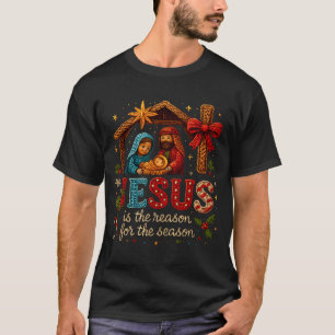 Jesus ist der Grund für Saisons Garn Häkeln Kunst T-Shirt