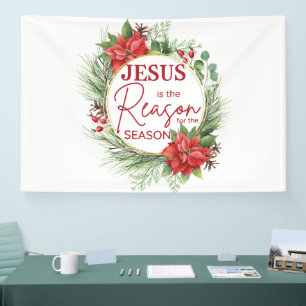 Jesus ist der Grund für Weihnachten der Jahreszeit Banner
