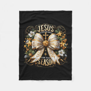 Jesus ist der Grund für Weihnachten der Jahreszeit Fleecedecke