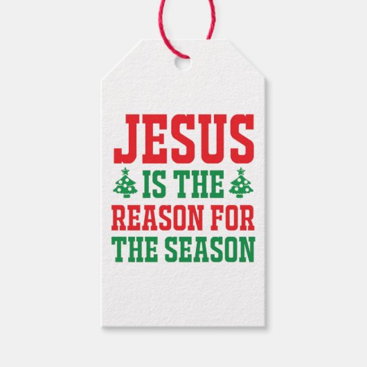 Jesus ist der Grund für Weihnachten der Jahreszeit Geschenkanhänger (Vorderseite)