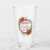 Jesus ist der Grund für Weihnachten der Jahreszeit Glas (Vorderseite)
