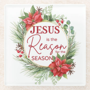 Jesus ist der Grund für Weihnachten der Jahreszeit Glasuntersetzer