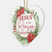 Jesus ist der Grund für Weihnachten der Jahreszeit Keramik Ornament (Links)