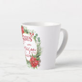 Jesus ist der Grund für Weihnachten der Jahreszeit Milchtasse (Rechte Ecke)