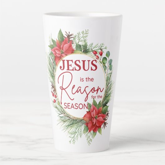 Jesus ist der Grund für Weihnachten der Jahreszeit Milchtasse (Vorderseite)