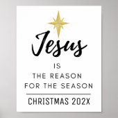 Jesus ist der Grund für Weihnachten der Jahreszeit Poster (Vorne)