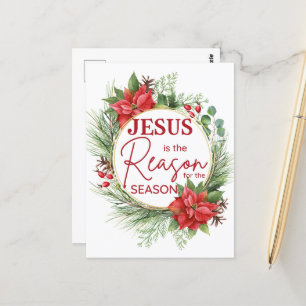 Jesus ist der Grund für Weihnachten der Jahreszeit Postkarte