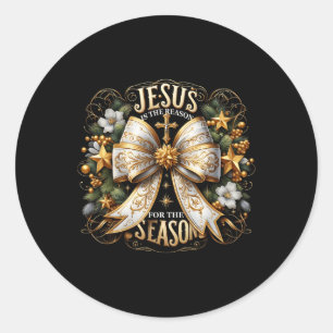 Jesus ist der Grund für Weihnachten der Jahreszeit Runder Aufkleber