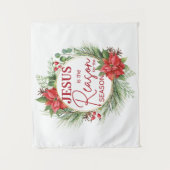 Jesus ist der Grund für Weihnachten der Jahreszeit Wandteppich (Vorderseite)