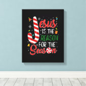 Jesus ist der Grund für Weihnachten Pajam Leinwanddruck (Insitu (Holzboden))